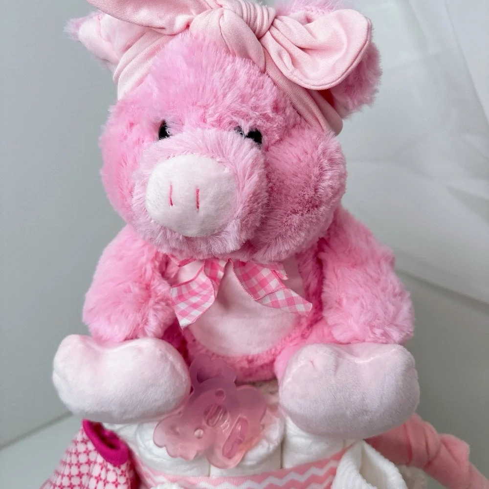 Piggy Diaper Cake, Farm theme